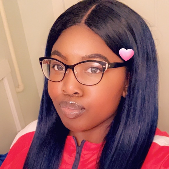 Dark/Navy blue closure wig main image 4